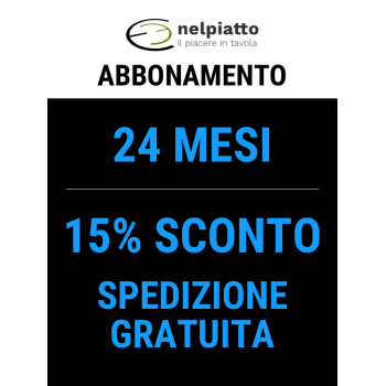 Abbonamento 24 mesi (15% di sconto e trasporto gratuito)